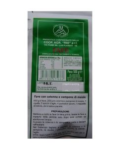 Alternative view of Fave 500 g Cooperativa Agricola R60 Sardegna