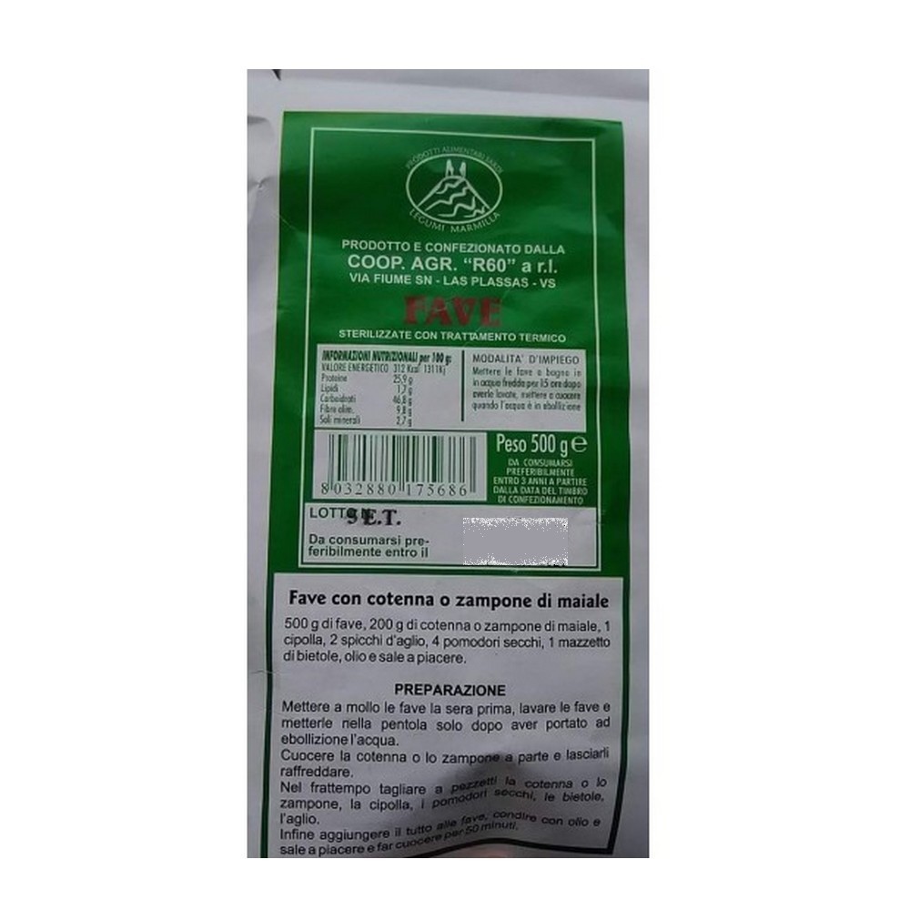 Fave 500 g Cooperativa Agricola R60 Sardegna - immagine 3